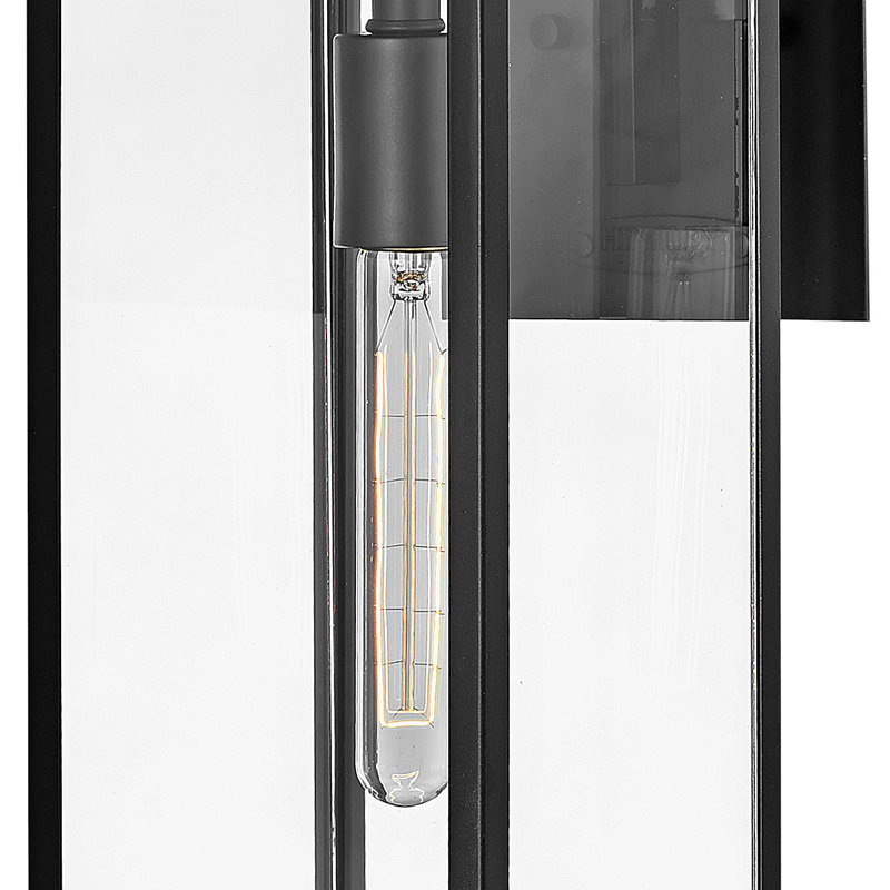 Max Black 1 - Bulb Outdoor Wall Lantern, 18.5" H x 6" W x 9" D