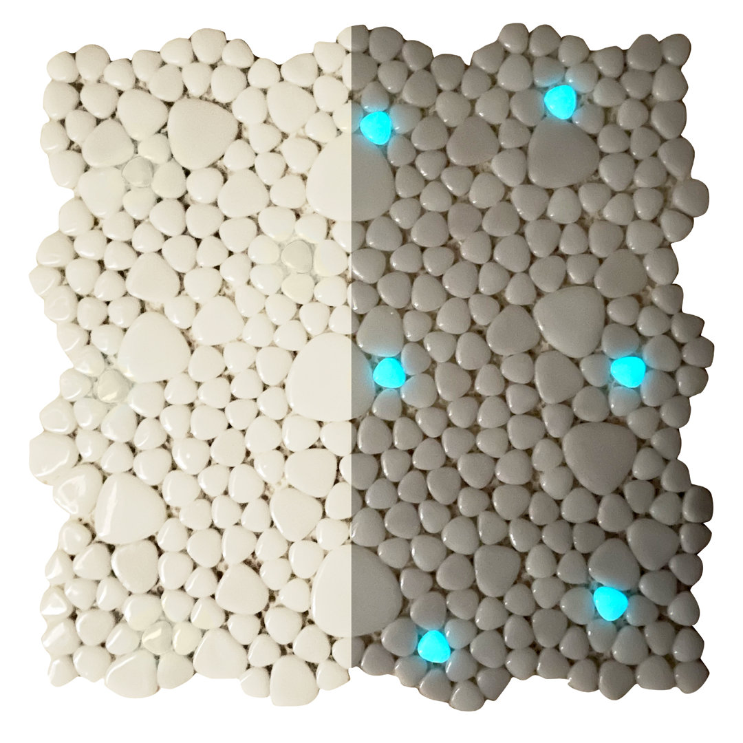 Glass Tile Love 12x12 Pebble Mosaic 10.76 sqft/case, Ideal for Kitchen Backsplash Bathroom Pool Tile (Set of 13) The Tile Doctor 