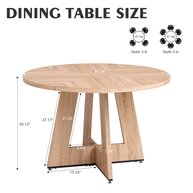 5 Piece 47'' Round Dining Table Set For 4, Farmhouse Kitchen Table With 4 Boucle Modern Dinning Room Chairs, Yellow