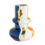 Vase en céramique 7,3 x 7,3 x 9,8 po avec finition multicolore abstraite