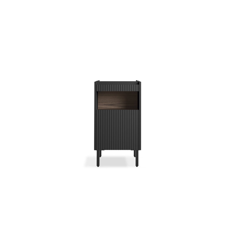 Spacity 16-3/4 In. Wall-Hung Bathroom Vanity Cabinet, Dark Steel