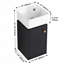 Petit meuble-lavabo 12 "avec lavabo 12"