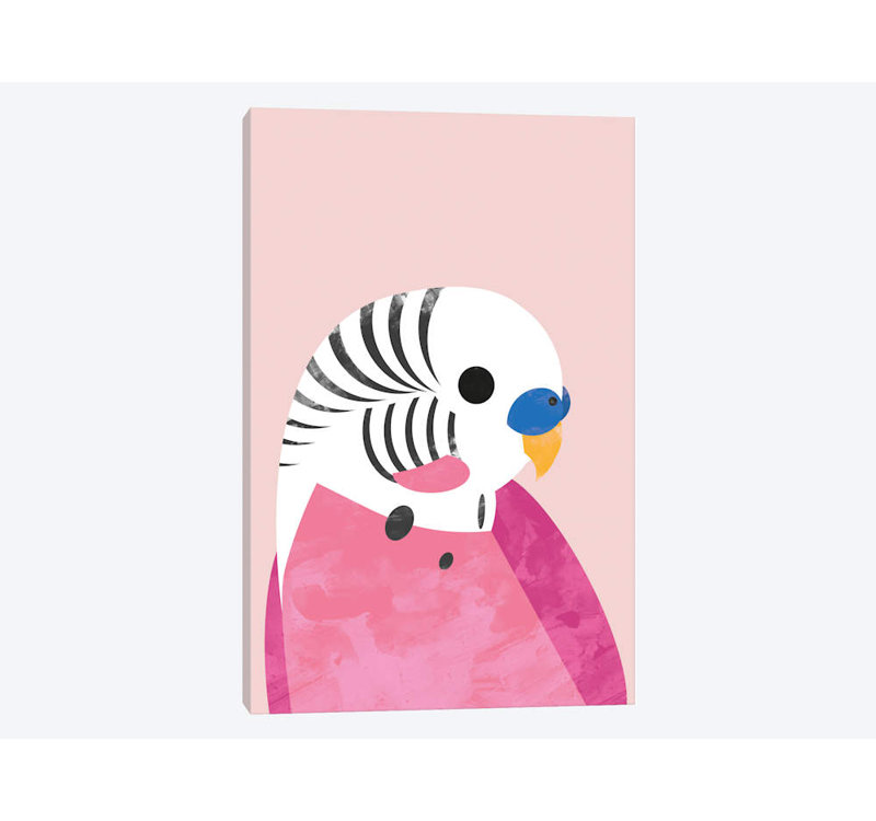 Art sur toile budgie', H 18 po x l 12 po x P 1,5 po, Toile tendue