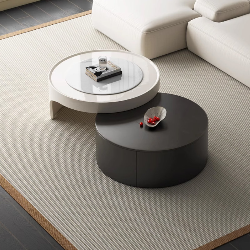 Table basse rétractable de luxe crème