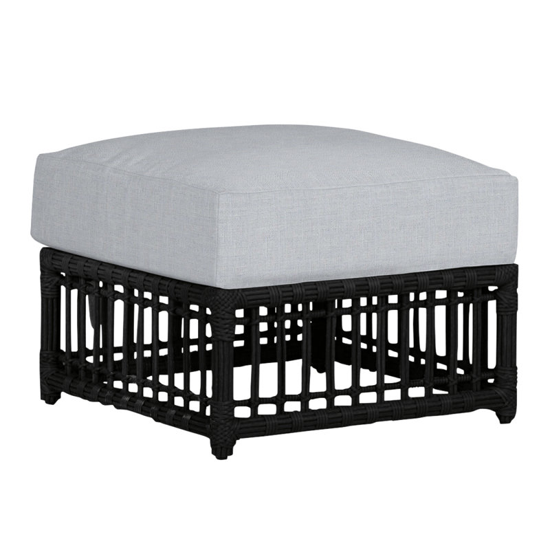 Repose-pieds Newport - Onyx, Pas de soudure, Lin chambray, Onyx