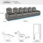 Canapé inclinable en cuir avec porte-gobelet-2404371