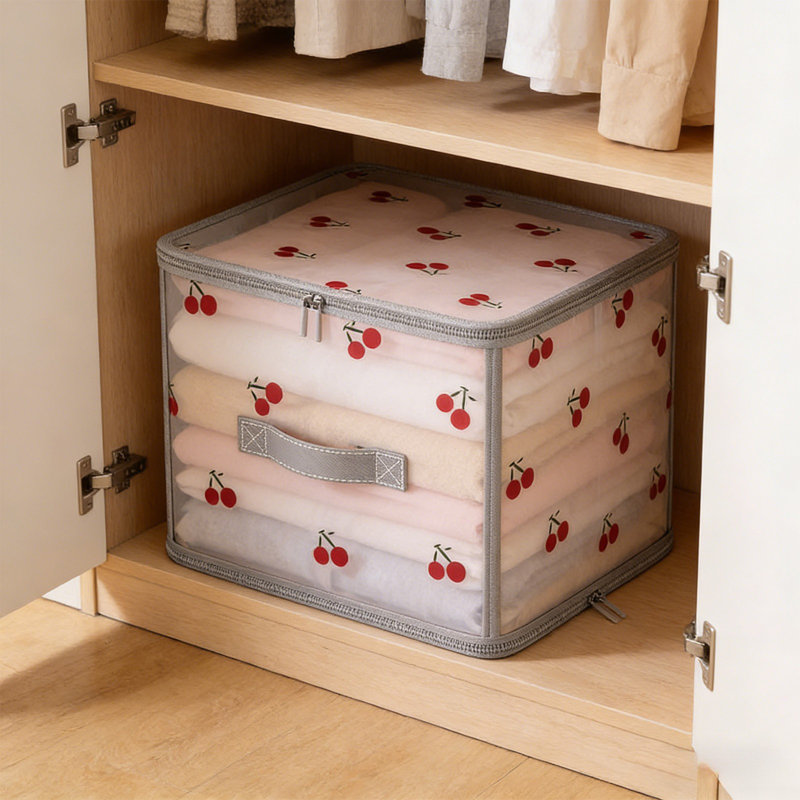  Bacs de rangement pliables, organisateurs de placard à motifs de cerises et rangement, boîtes de rangement de vêtements, sacs de rangement, paniers de rangement pour couverture, édredon, oreiller, literie