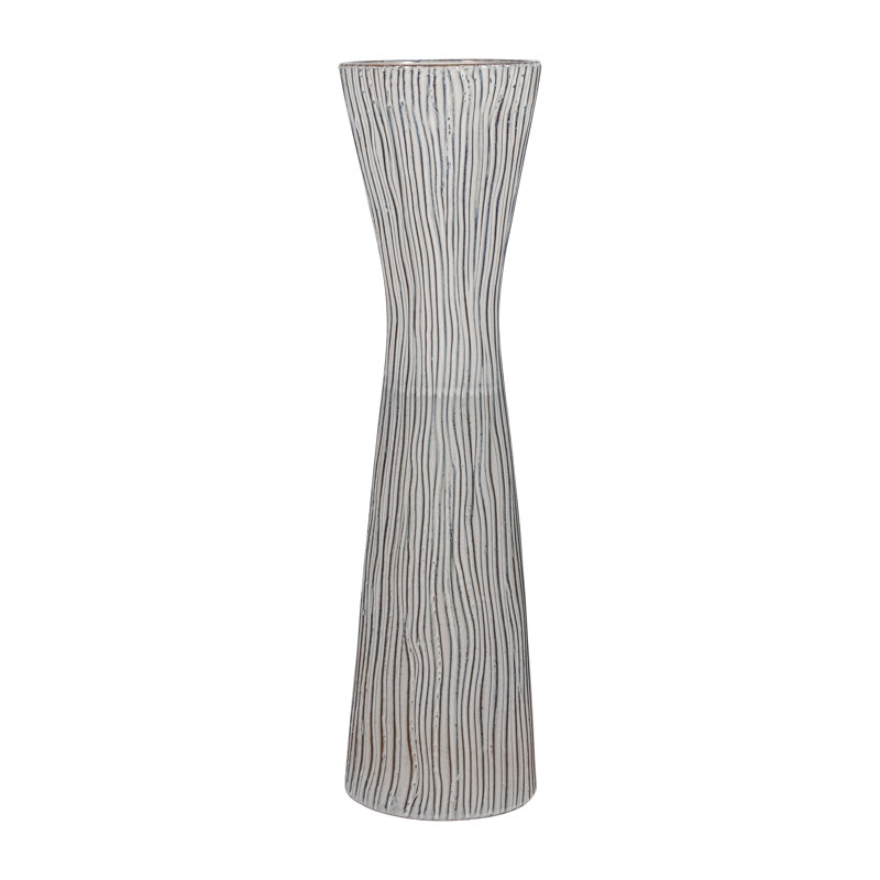 Richarson Contemporary Stoneware Vase - Elegant and Stylish Decorative Accent with Unique Textured Detailing