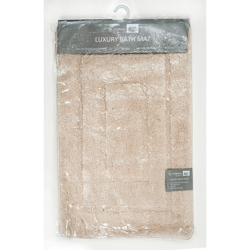 Non-Slip Bath Rug, Cream
