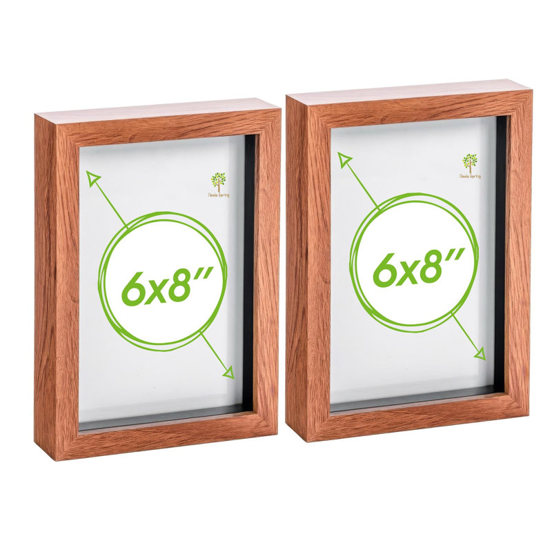 Nicola Spring - 3D Box Photo Frames, Brown, 23.5cm H x 17.1cm W x 3.5cm D