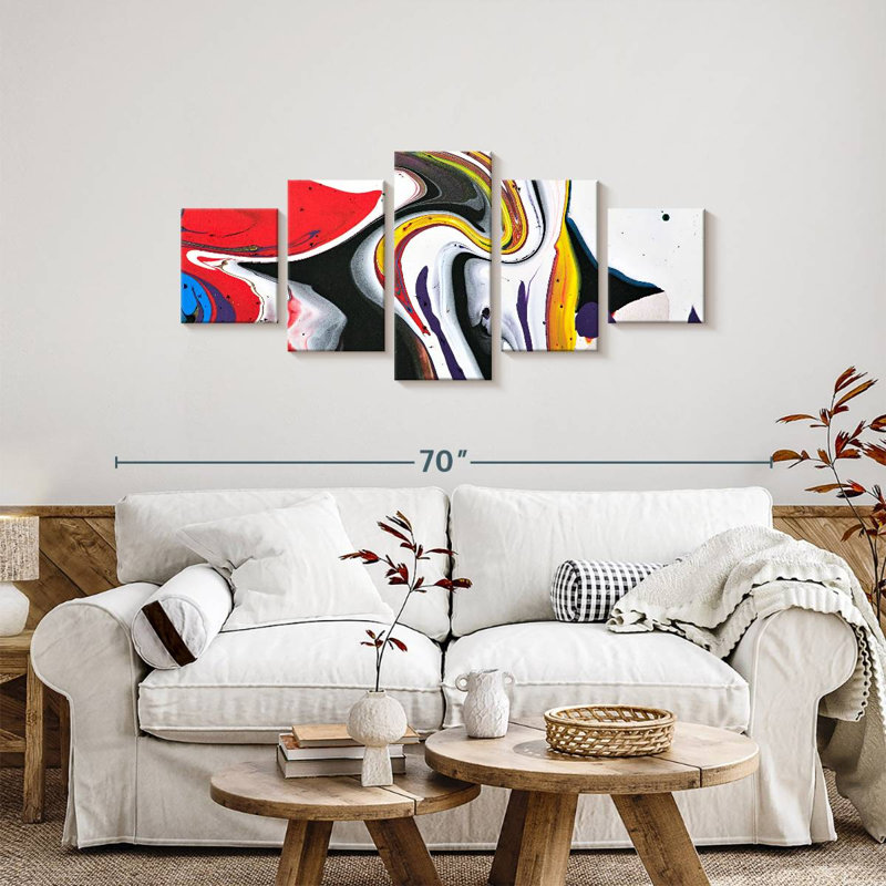 Abstract Swirls, 24" H x 55" W