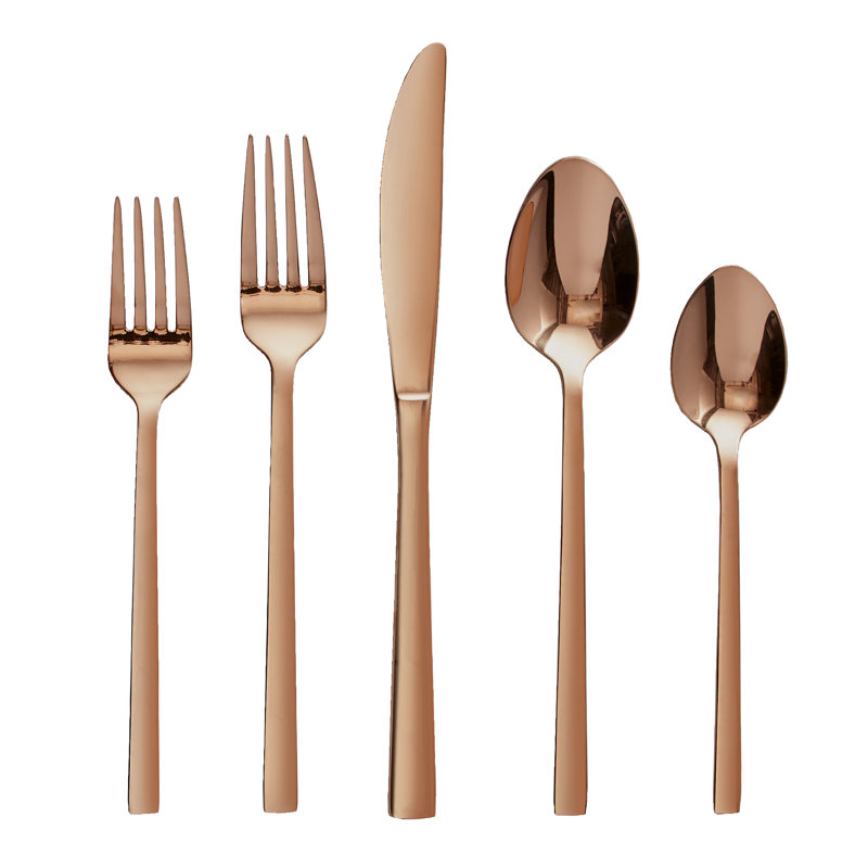 Ensemble de couverts 20 pièces Ammons, service pour 4, Cuivre