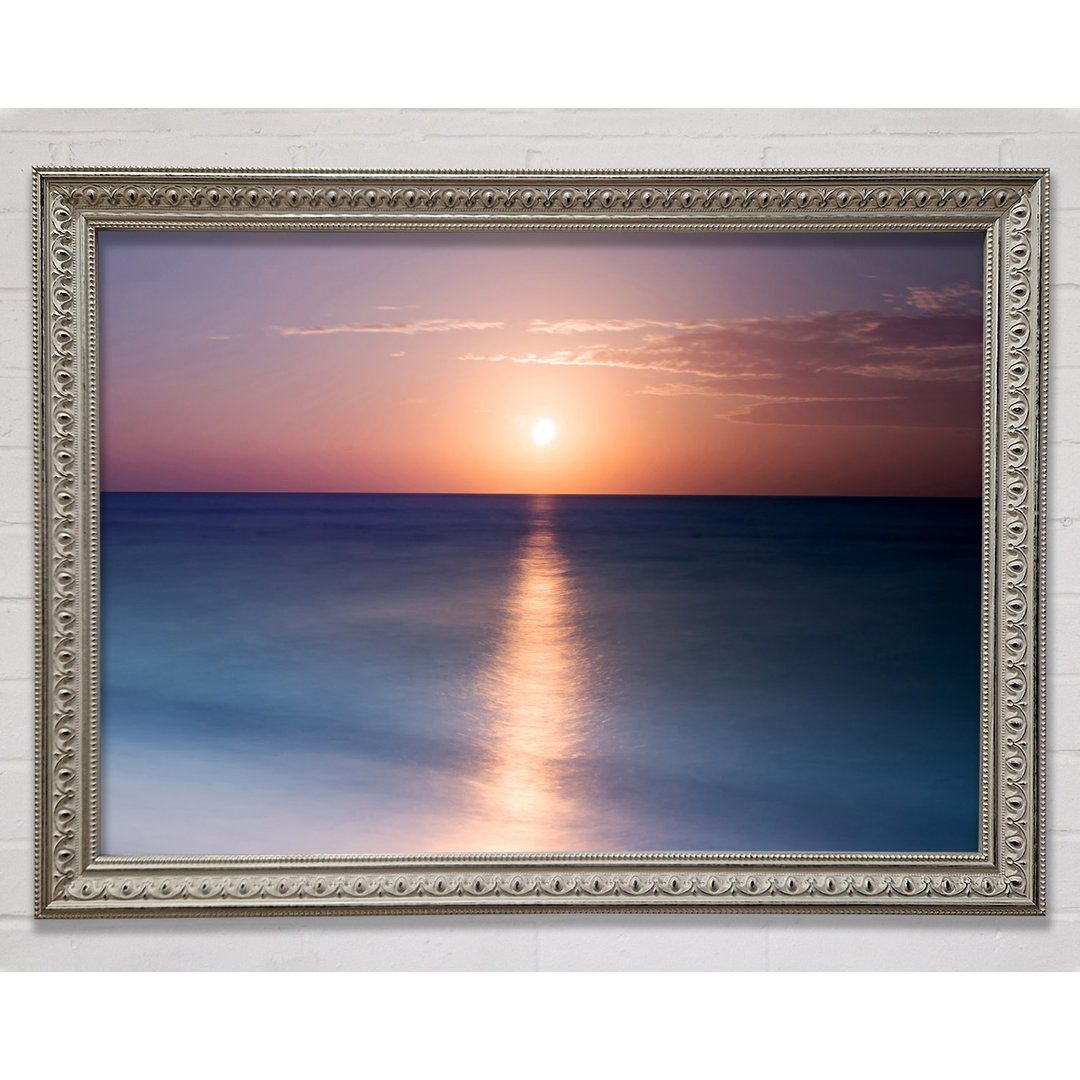 Gerahmtes Leinwandbild Tranquil Ocean Sun