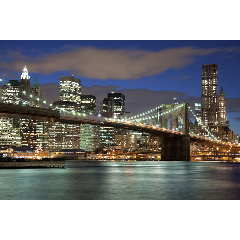 Lezah " New York At Night " by Rebelml, 32" H x 48" W  