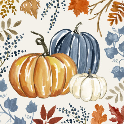 Automne citrouille I - peinture sur toile tendue