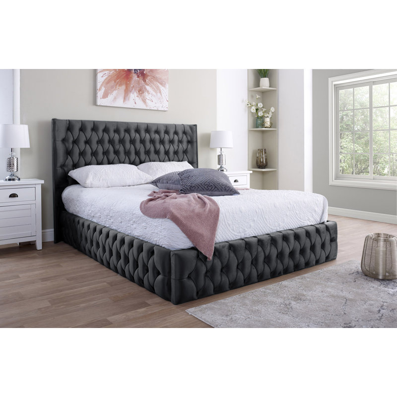 Upholstered Bed, Steel, Double (4'6)