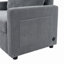 Canapé-lit avec matelas pliable, causeuse avec table d'appoint pliable et deux ports USB pour appartement, salon-10922834