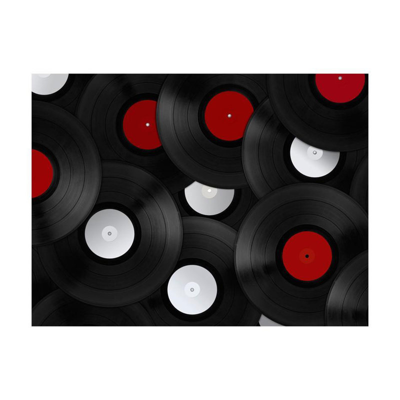 Murale rétro en vinyle non encollé, L 106 po x l 137 po