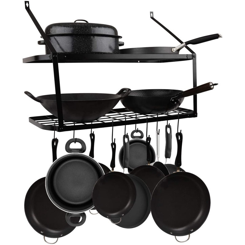 Metal Rectangle Wall Mounted Pot Rack