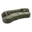 Canapé modulaire courbé de 114 po à 4 places avec 4 coussins, sans assemblage, taupe-1069374744