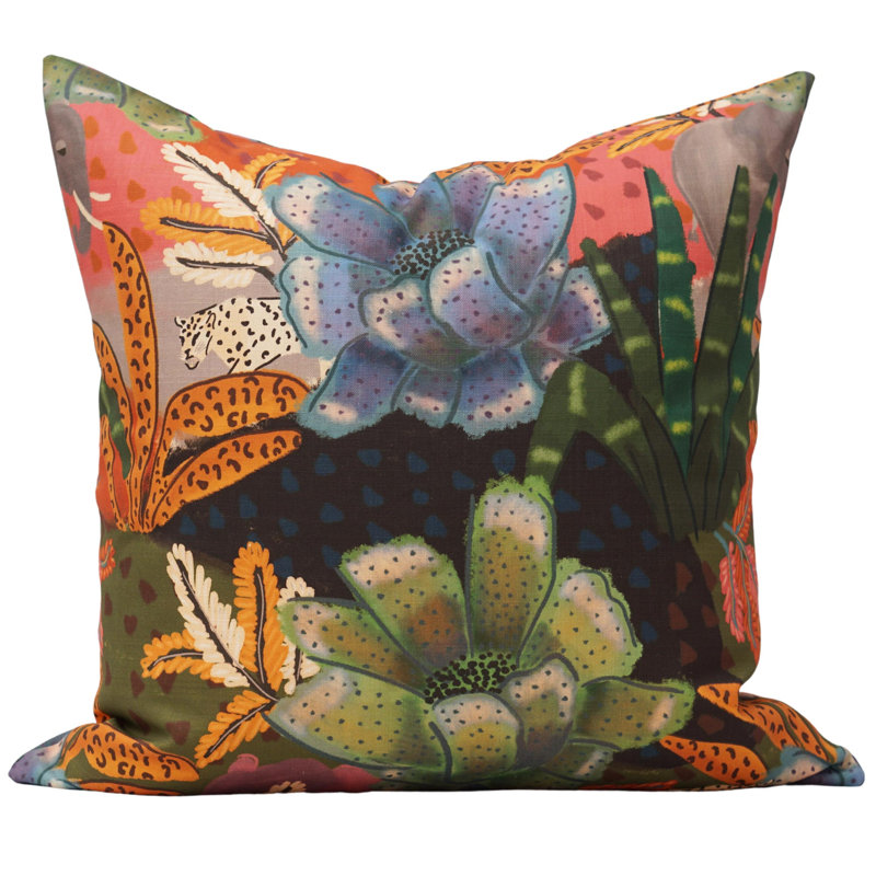 Jungle Trove Square Pillow Cover, 20" H x 20" W