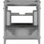 Base de meuble-lavabo 30 po en gris, bois massif et planche, multifonctionnelle avec porte et tablette réglable, tiroir, base d'armoire grise à assembler, style moderne, multifonctionnelle,