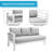 Brandtley 69'' Wide Straight Metal Patio Sofa with Cushions-80584930