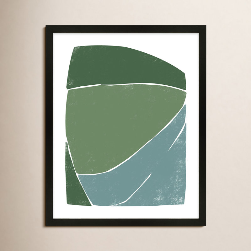 Riverbank Painting by Jacques Pilon, 20" H x 16" W x 1.25" D, Black