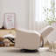 Fauteuil inclinable pivotant à bascule de 75 cm de large, avec dossier à oreilles, fauteuil à bascule, chaise berçante pour chambre d'enfant-314589067