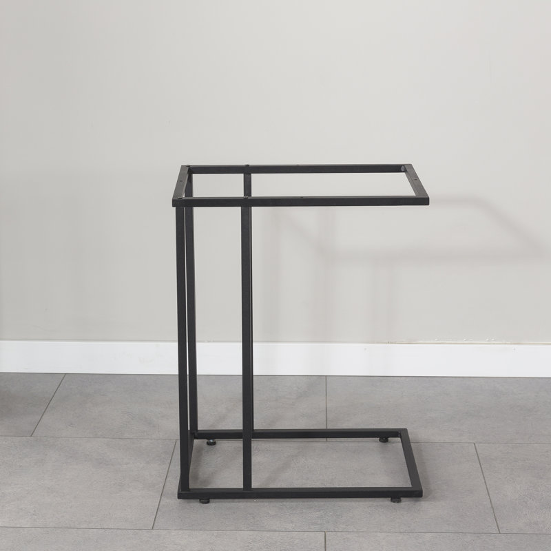 Base seulement | Pieds de table en C en métal - Structure en acier robuste pour tables de bout et tables d'appoint de bricolage