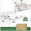 Canapé-lit convertible grand 81,5 po 2-en-1, canapé-lit escamotable, canapé-lit 3 places, avec matelas en mousse à mémoire de forme de 3,35 po, main courante à rivets, beige-12393346