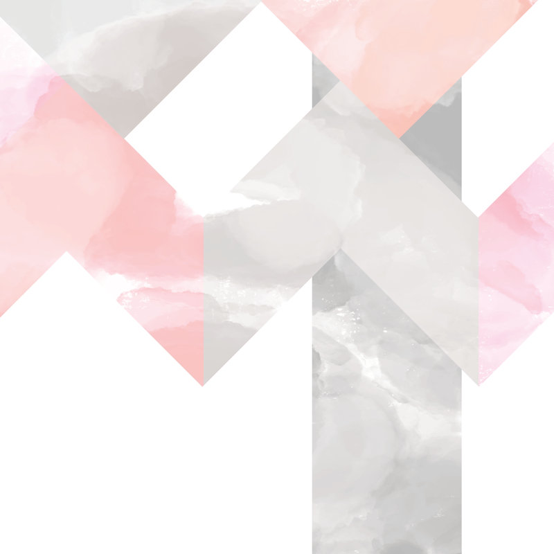 Broken Chevron Watercolour - Wrapped Canvas Print, 30cm H x 30cm W x 3.8cm D