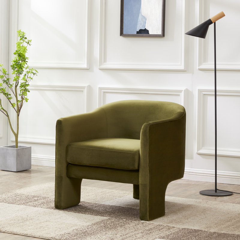 Fauteuil l 30,3 po Upland, Velours vert olive