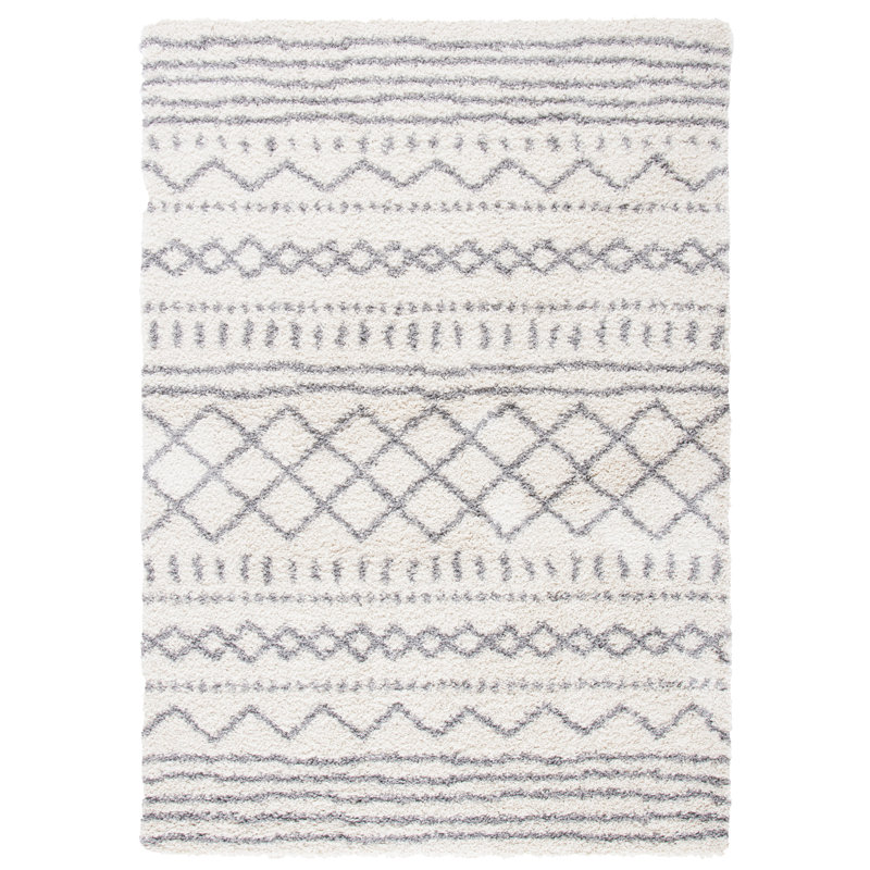 Develin Performance Chevron Rug, Rectangle 3'2" x 5', Ivory/Gray