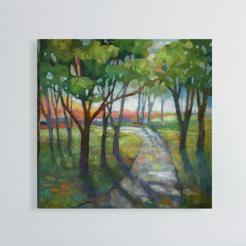 « soirée path », peinture sur toile tendue, H 40 po x l 40 po x P 1,5 po