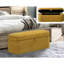 Banc de rangement moderne 1pc or avec compartiment caché, siège rembourré confortable et structure en bois robuste pour les espaces de vie de chambre à coucher Tissu contemporain, fabrication spacieuse