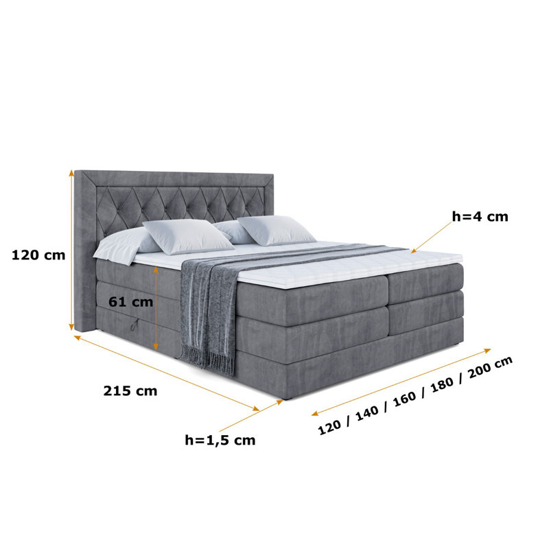 Brehea Bed, 140 x 200cm