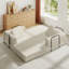 Canapé-lit compressible convertible Anwick de 78 pouces, canapé-lit pliable, canapé modulaire, matelas en velours côtelé, amovible et lavable.-1558185037