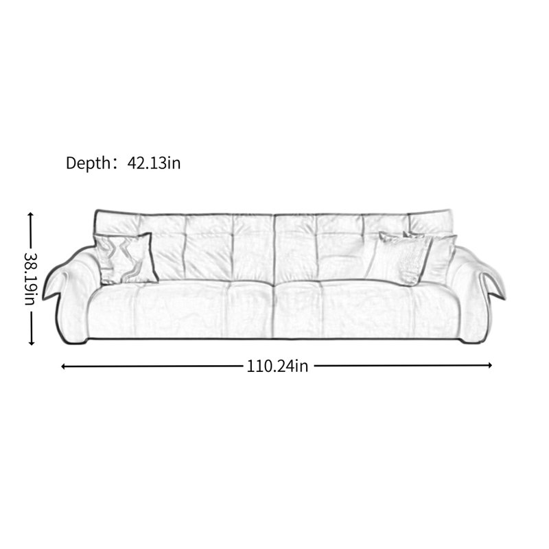 New Straight - row Fabric Sofa