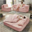Boneless Multi Functional Sectional Sofa Bed With Independent Chaise Lounge And Functional Blanket, Plush Corduroy Upholstery, Convertible To 80/