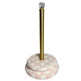 Violet Check Paper Towel Holder