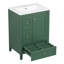 Meuble-lavabo de 24 po avec rangement, tablette réglable, panneau de fibres à densité moyenne et bois d'hévéa