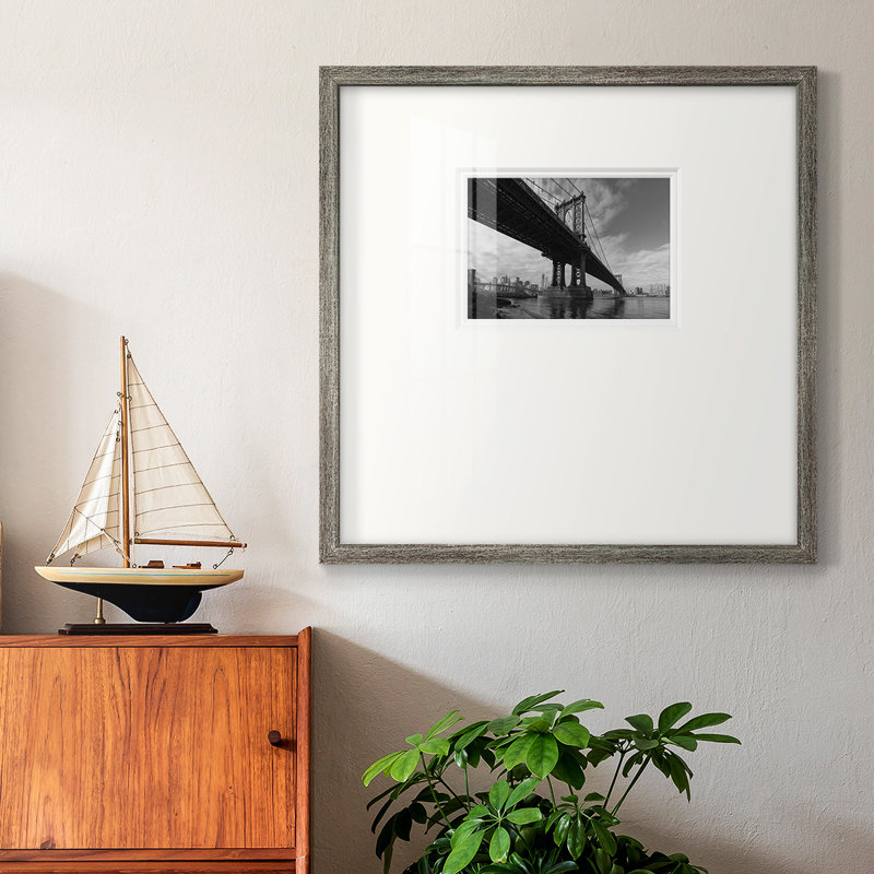 Manhattan Bridge, impression sur papier encadrée, H 21 po x l 21 po x P 1,25 po
