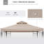 Auvent de remplacement en plastique beige Outsunny