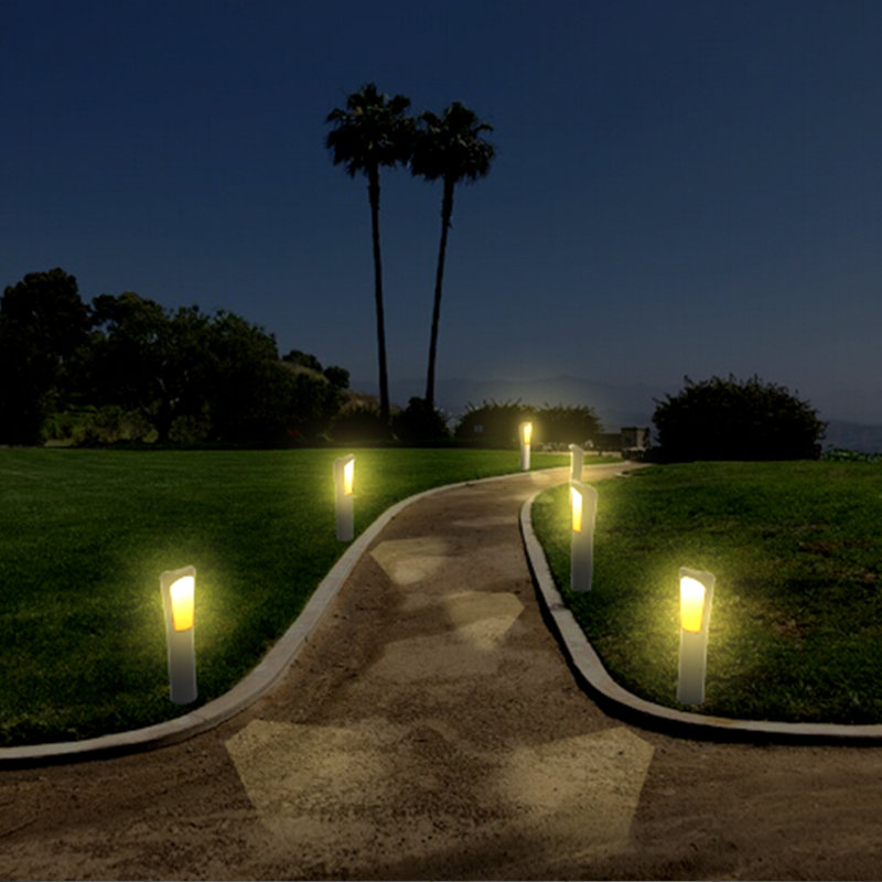 Black Solar LED Pathway Light with Dusk to Dawn Sensor