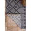 Tapis intérieur / extérieur gris en polypropylène tissé à la machine Rectangle Athalia-367746687