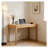 Solid Wood Desk with Drawers - Mid Century Modern Home Office Desk, Fixed Height Study Writing Table with Smooth Edges for Bedroom, Living Room