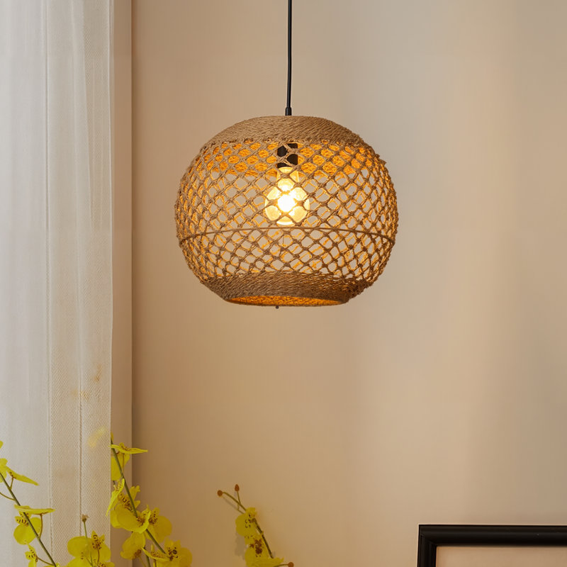Luminaire suspendu 1 lumière Farmgrass, H 13,77 po x l 13,77 po x P 13,77 po