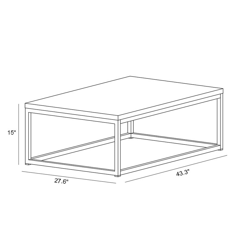 Table basse à cadre extensible