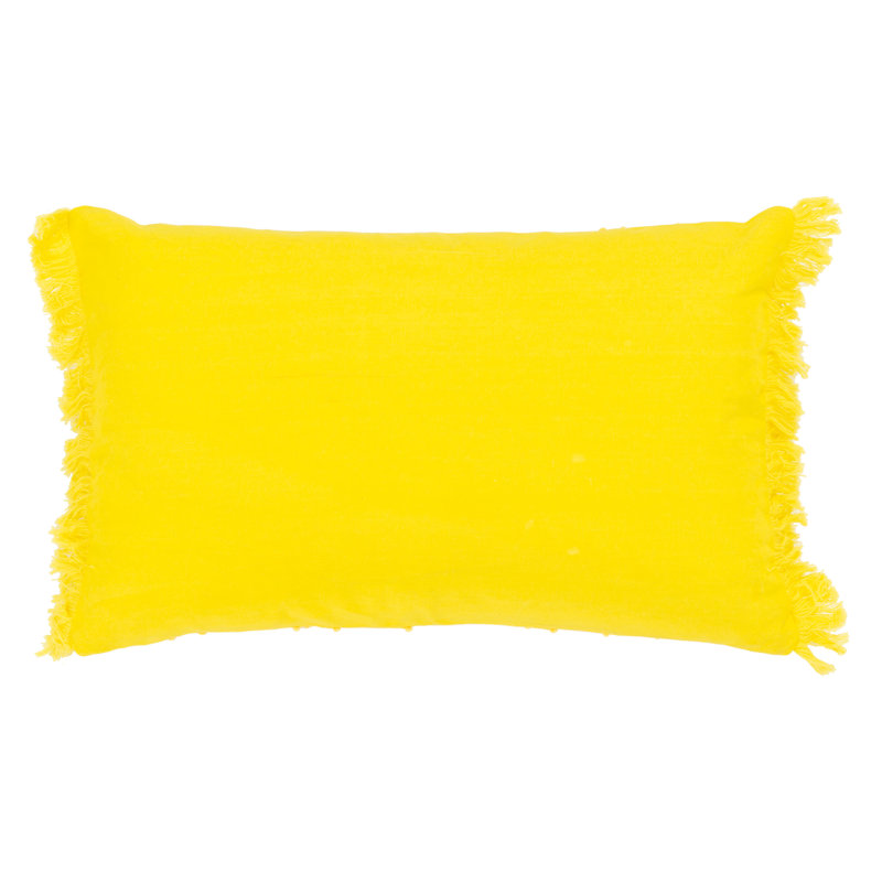 Cotton Reversible Throw Pillow, Yellow